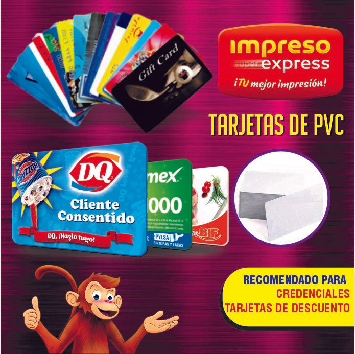 Tarjetas de PVC